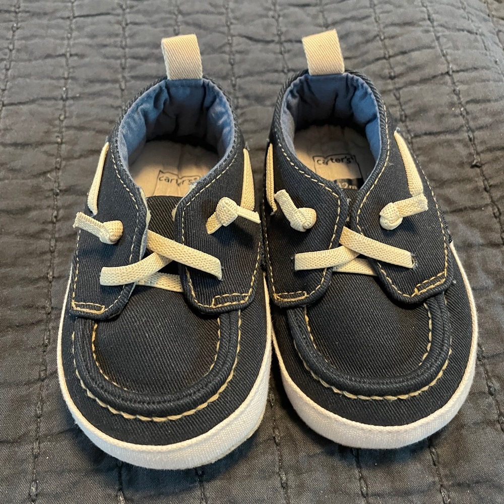 Carter’s navy blue shoes, 9-12m